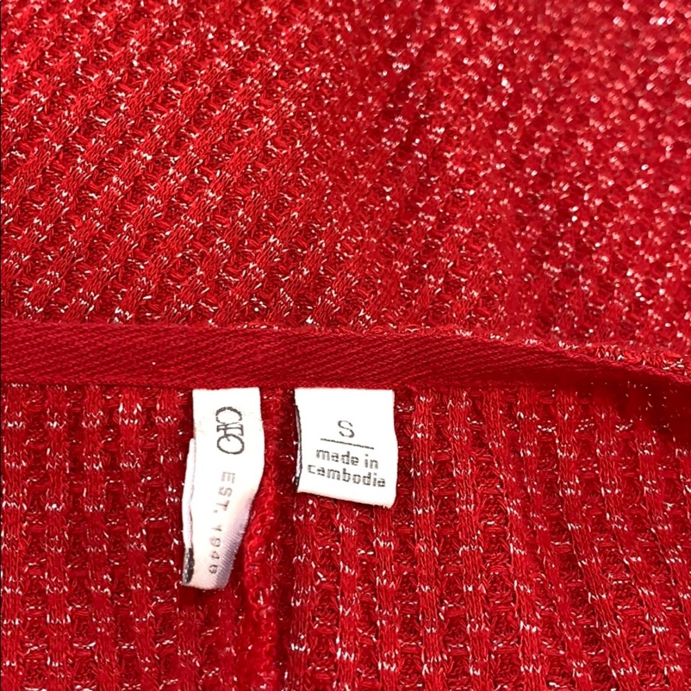 CATO Long Sleeve Metallic Silver Woven Sweater - Picture 8 of 8
